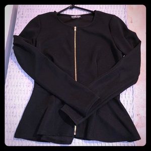 Black Fashion Nova Peplum Jacket